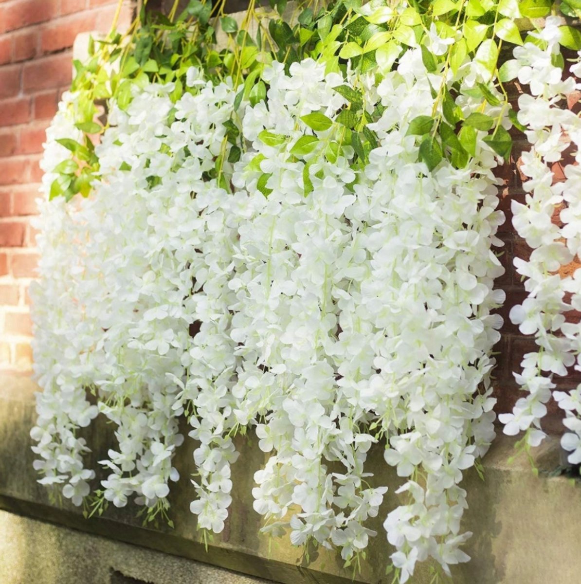 Inspiruj - Wisteria Bloemengirlande - 12 stuks - Wit - Realistisch - Geen Onderhoud