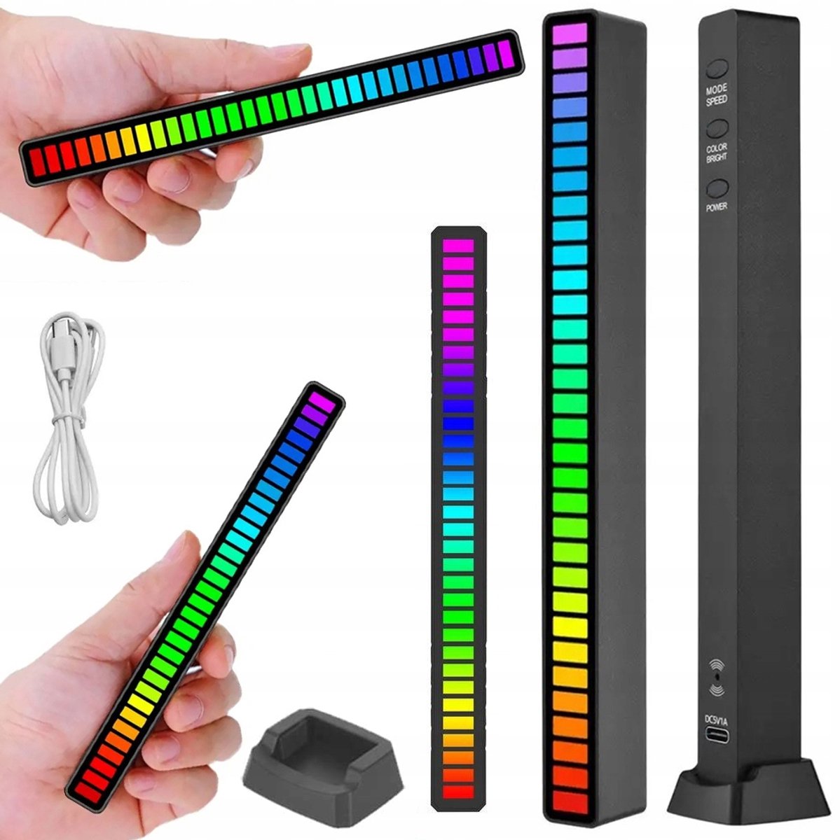 VERK GROUP Led Strip Licht - RGB - Muziek - Sound - Control - HANBAR - Zwart