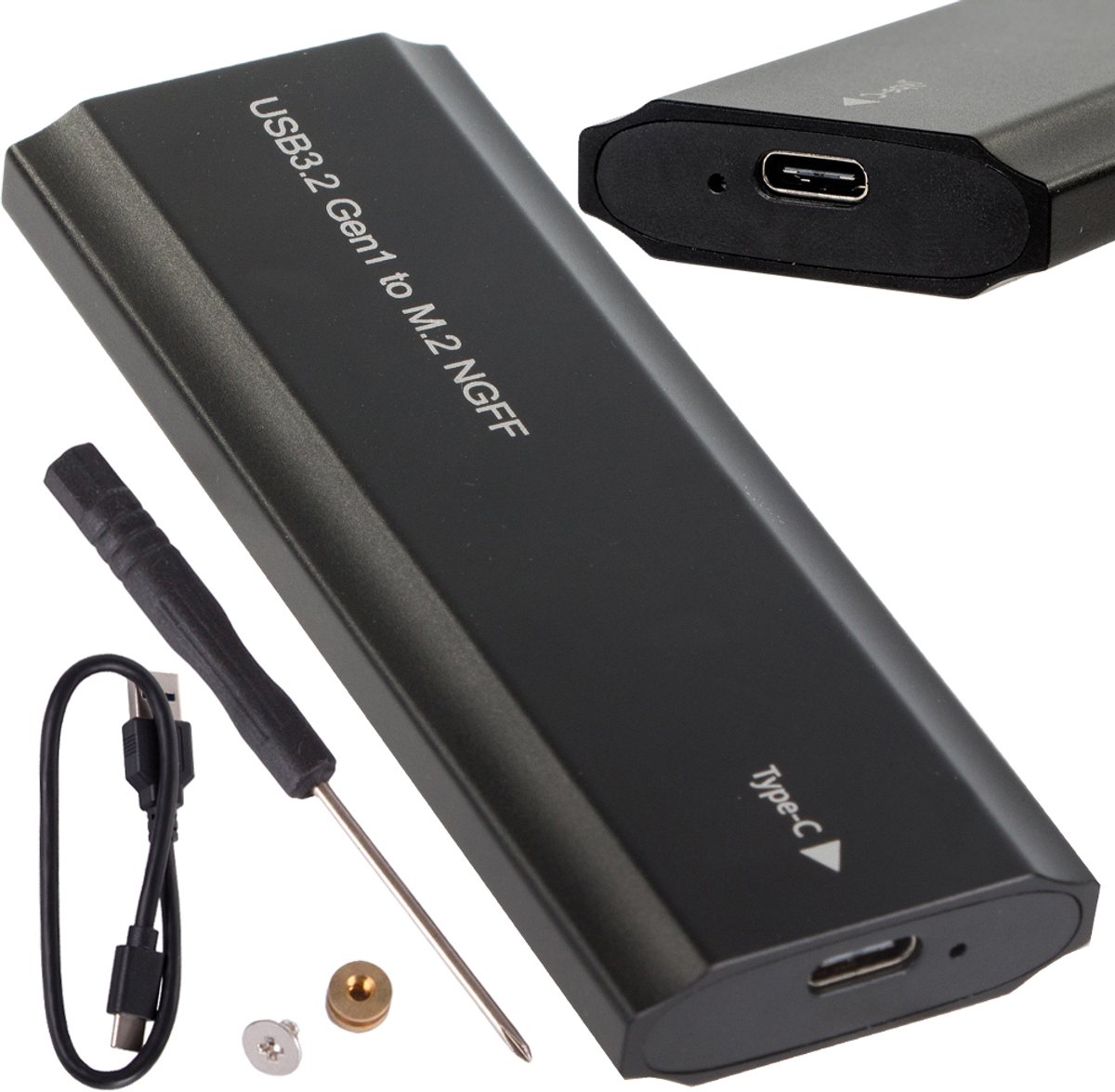 Hangzhou A Link Star Technologie - M.2 SSD Behuizing - Adapter - USB 3.2 - Type C