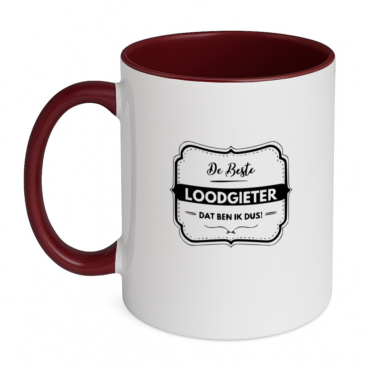 Hacebo® - De beste loodgieter dat ben ik dus koffiebeker bordeaux - Loodgieter - Vrienden familie - thee mok - koffie beker - Collega - Cadeau - koffiemok - 350 ML inhoud
