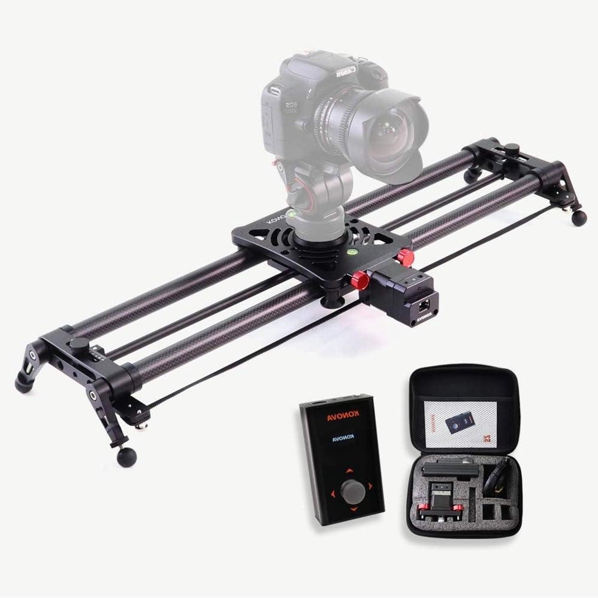 Gemotoriseerde Slider - Dolly Statief - Vlotte Videobeelden - Stil S2 Systeem - 60 cm - Zwart