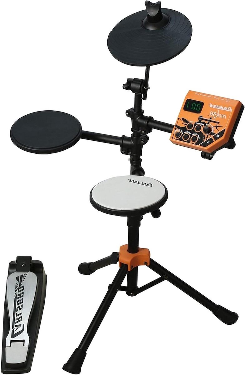 Elektrische Drumkit - E-drumset Junior - Muziek Maken - Compact Design - 5 Kilogram - Oranje