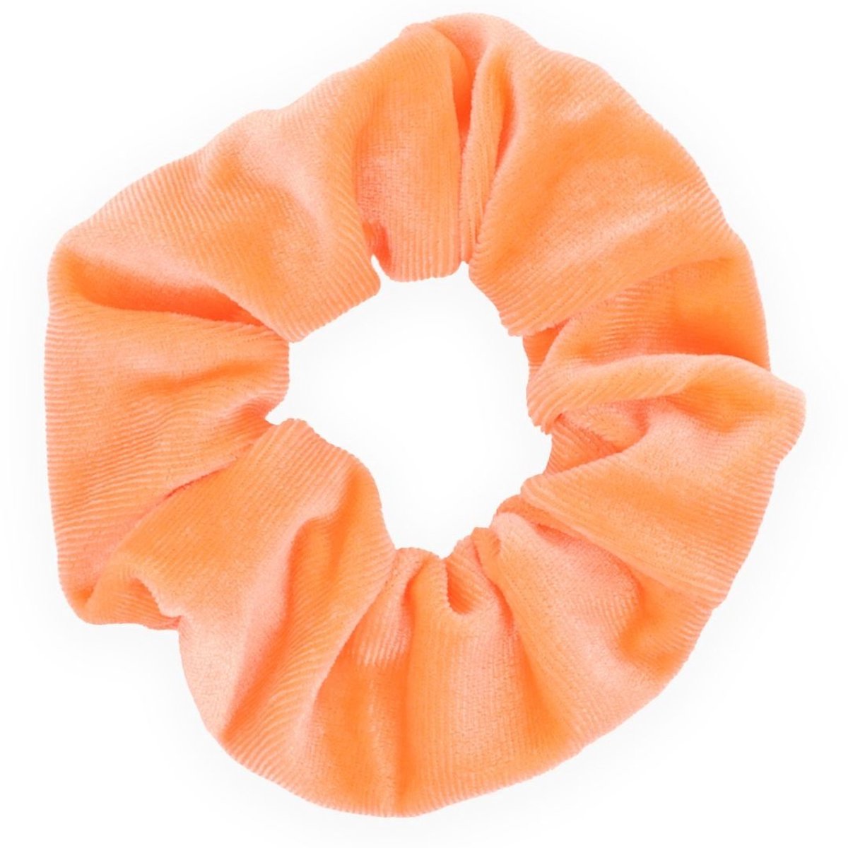 Haarspullen - Scrunchie Velvet Neon Oranje