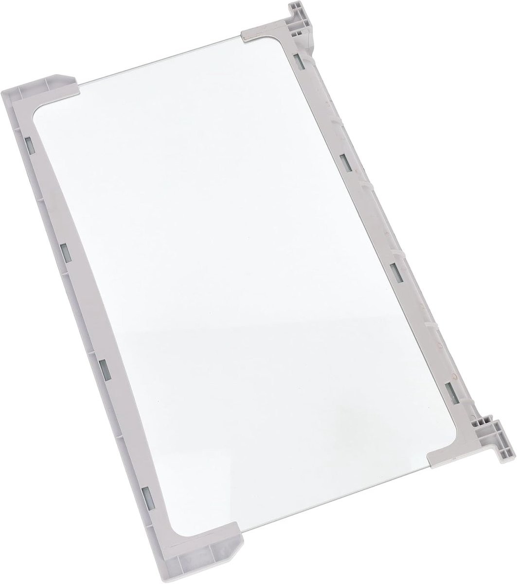 Vrieskast Glasplaat - Koelkast Plank - Vervangen Beschadigd - Met Witte Rand - Universeel - Transparant