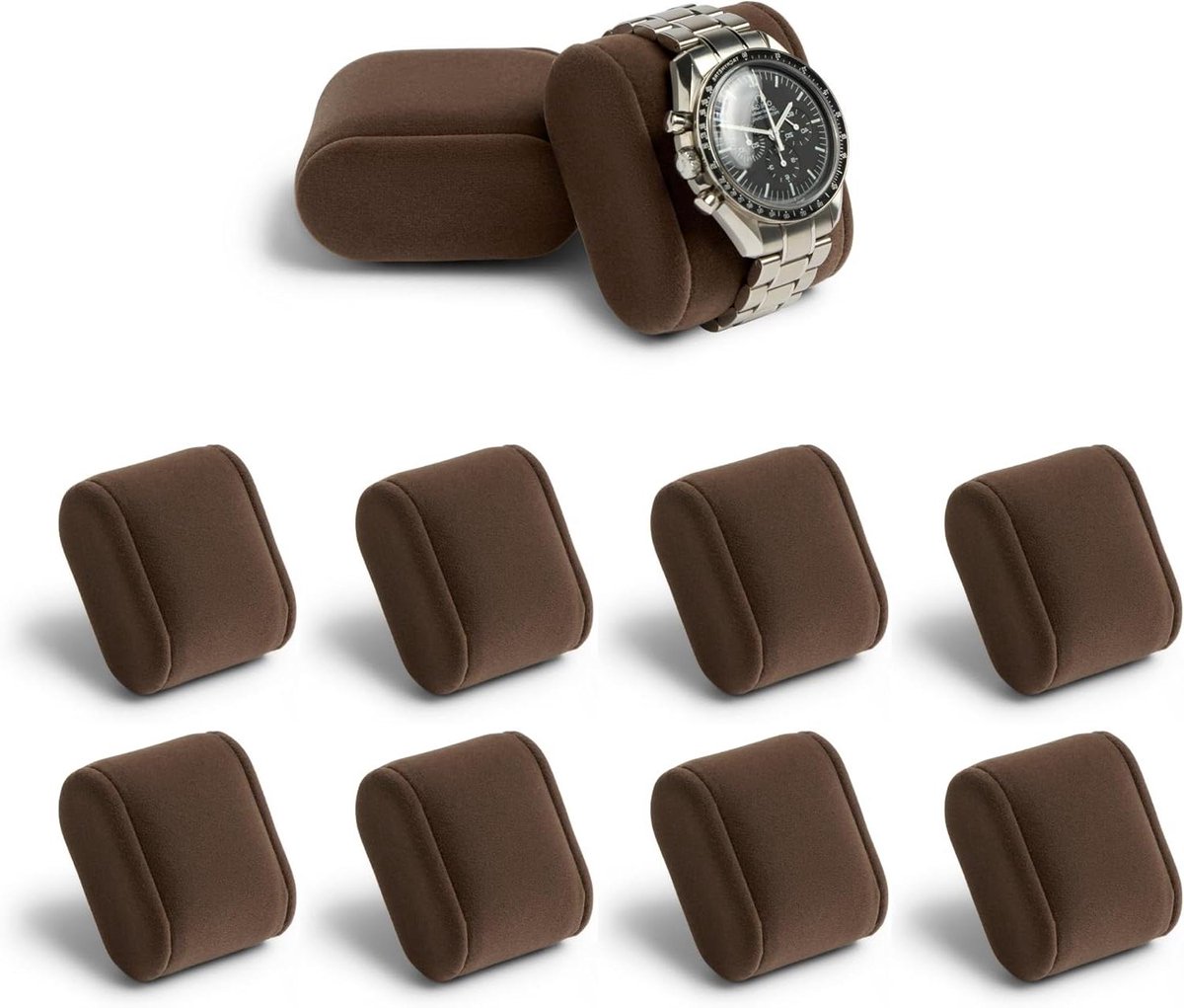 Horloge Kussens - Ringkussens Juwelendoos - Horloges Presenteren - Specifiek Ontwerp - 55 mm Breed - Grijs