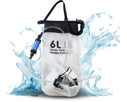 Ever Trex Waterfilter Zwaartekracht Gevoed - 6L Waterzak - Drinkwater - Noodpakket Voor Thuis - Outdoor - Overleving - Oorlog - Survival