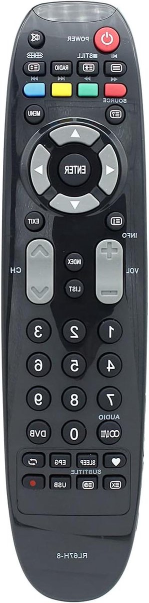 Afstandsbediening Vervanging - Afstandsbediening Universeel - TV Bediening - Klaar voor Gebruik - 10 Meter Bereik - Zwart