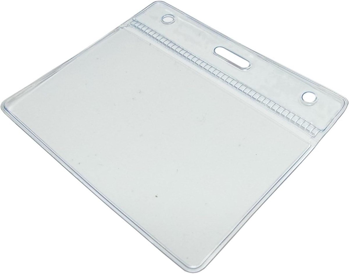 ID Badge Houders - Portemonnee Kaarthouders - Bezoekers Accreditatie - Flexibel Kunststof - 79 x 99mm - Helder