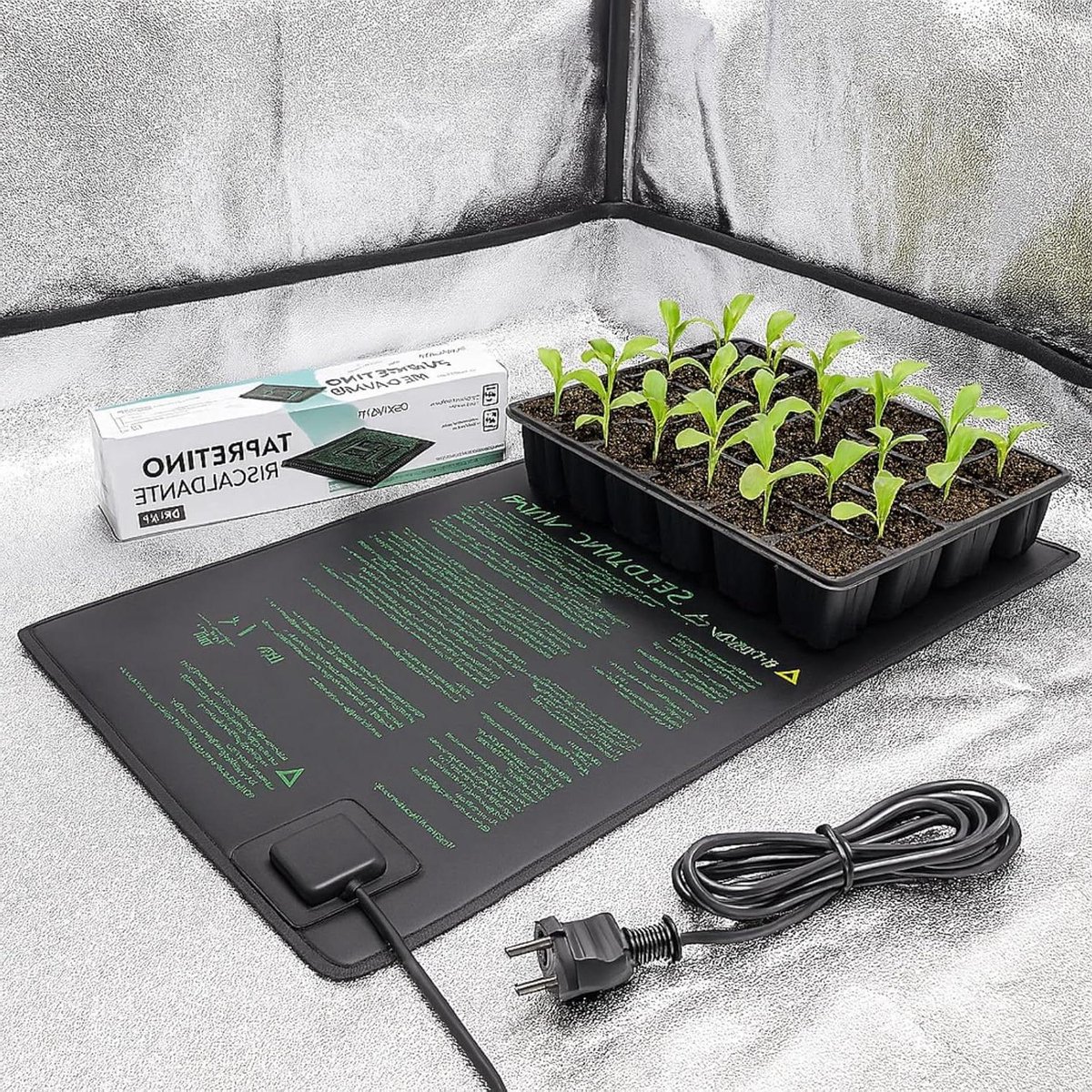 Verwarmingsmat - Warmtemat Stekken - Planten Groei Bevorderen - Constante Temperatuur - 50x120 cm - Zwart