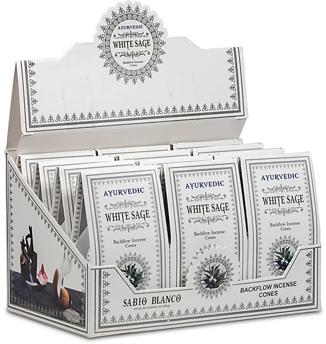 Ayurvedic White Sage - wierook kegels Meerkleurig