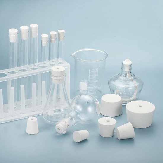 Rubberen Taps Toelopende Stekkers - Laboratorium Stoppen Gaten - Afsluiten van Gaten - Taps Ontwerp Enkel Gat van Merkloos — afbeelding 3