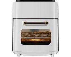 5-in-1 Digitale Airfryer en Oven - 15L - 1400W - Olievrij Bakken - LED-Scherm - Voor Gezinnen & Studenten - Wit