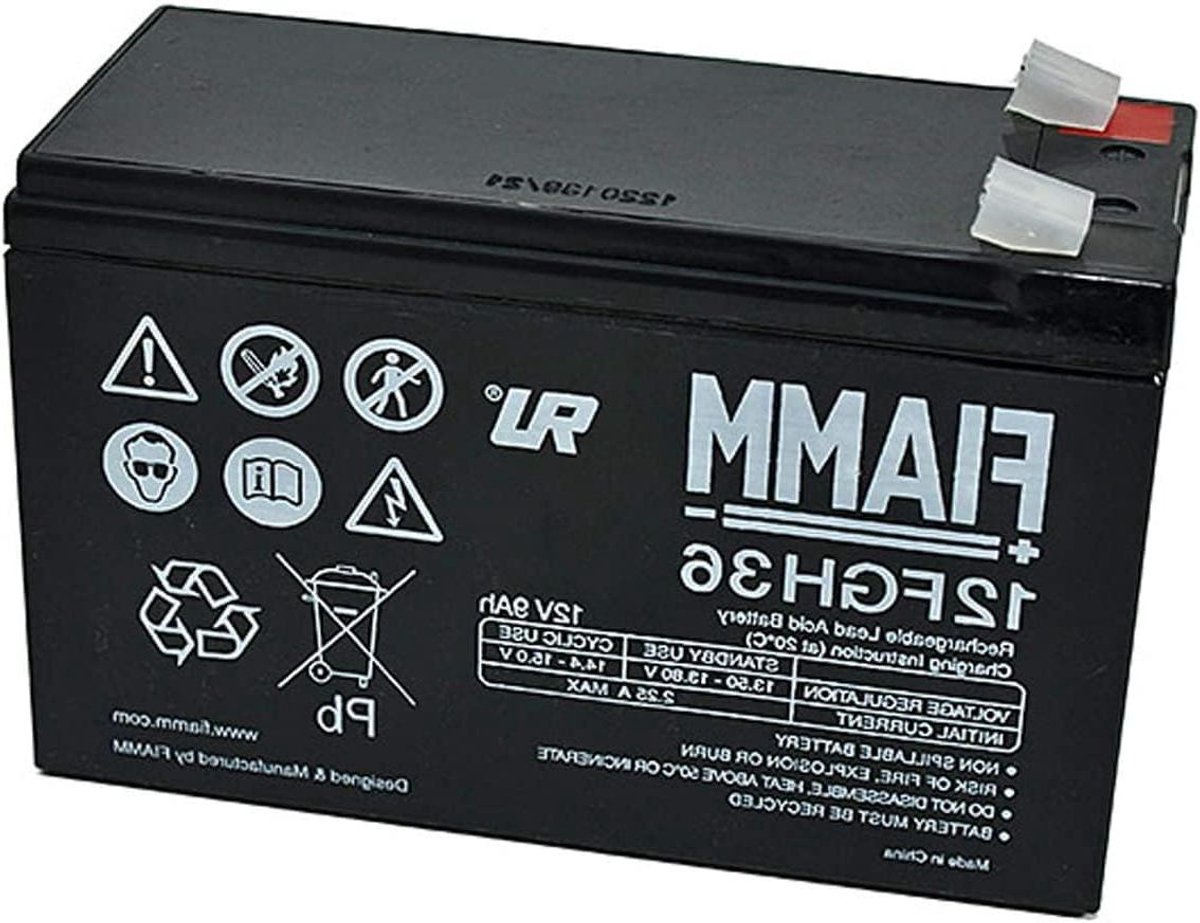 Vervangingsaccu - Accu omvormer batterijen - UPS stroomvoorziening - Lood AGM technologie - 12 Volt 9 Ah - Zwart