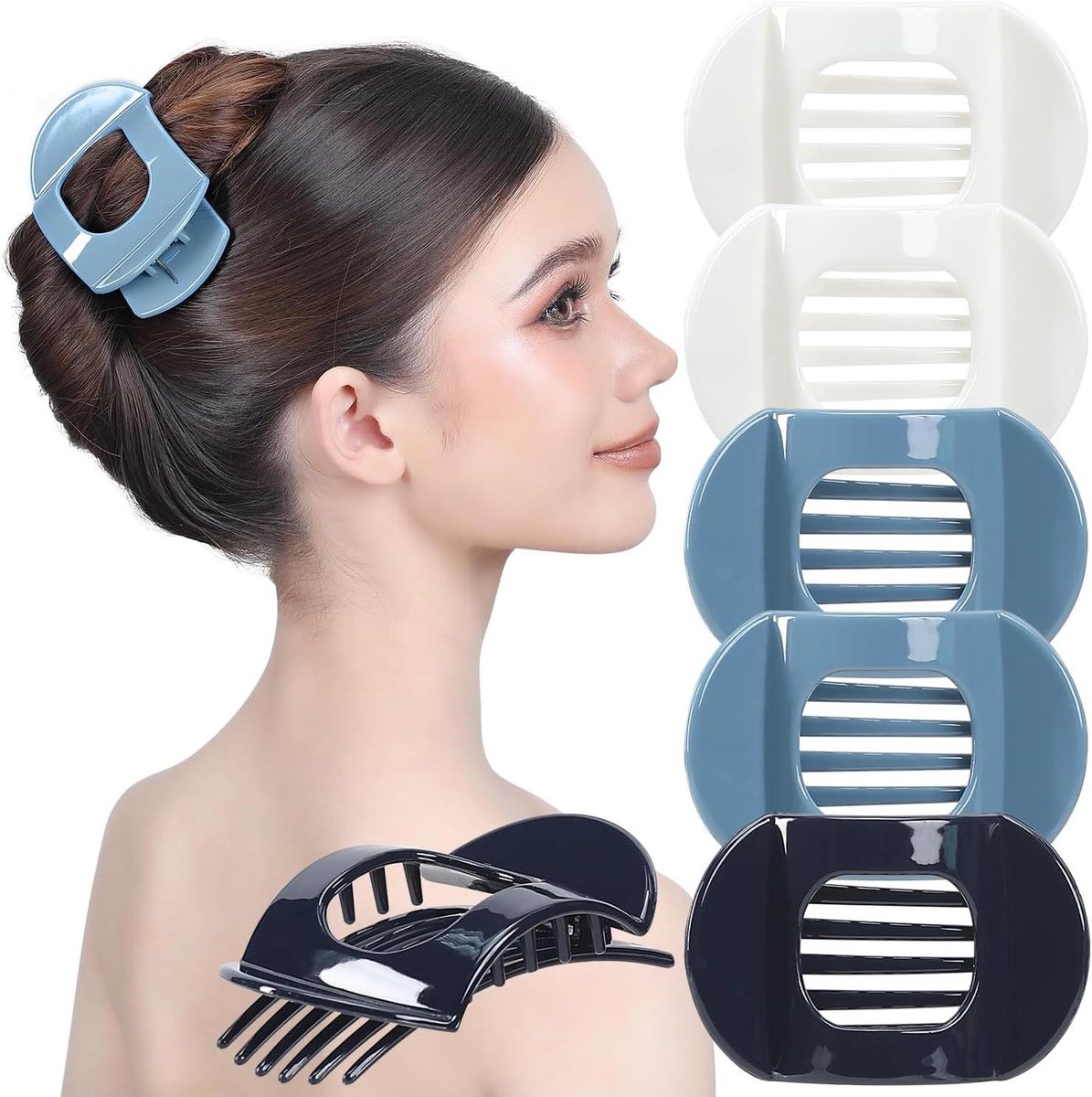 Haarclips Vrouwen - Klemmen voor dik haar - Kapsels Maken - Sterke Grip - 86 cm - Zwart