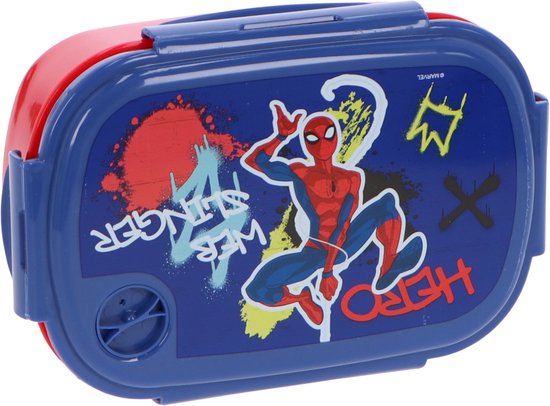 Spiderman Lunchset 5-delig - Aluminium drinkfles - Lunchbox - 3 snackboxen van Merkloos — afbeelding 4