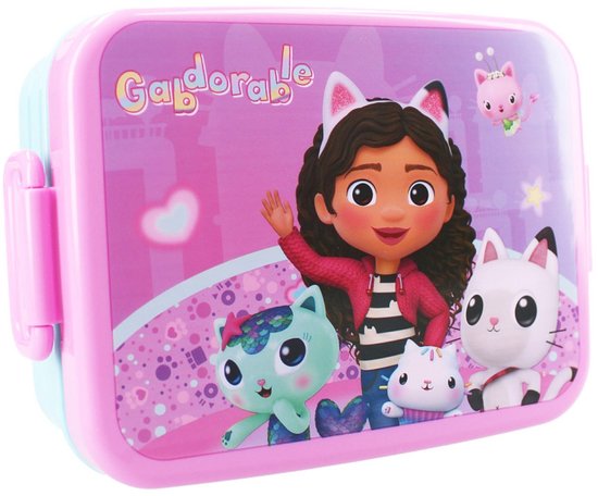Gabby's Dollhouse Lunchset - Lunchbox - Drinkfles - 3 Snackboxen - Paars van Gabby's Dollhouse — afbeelding 4