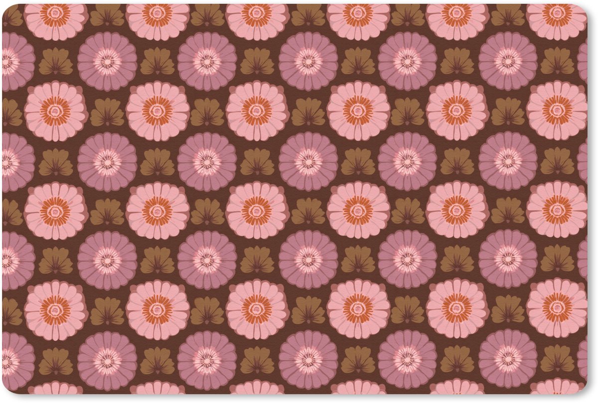 Muismat 13x8 cm - Mousepad Retro - Madelief - Roze - Muismatten