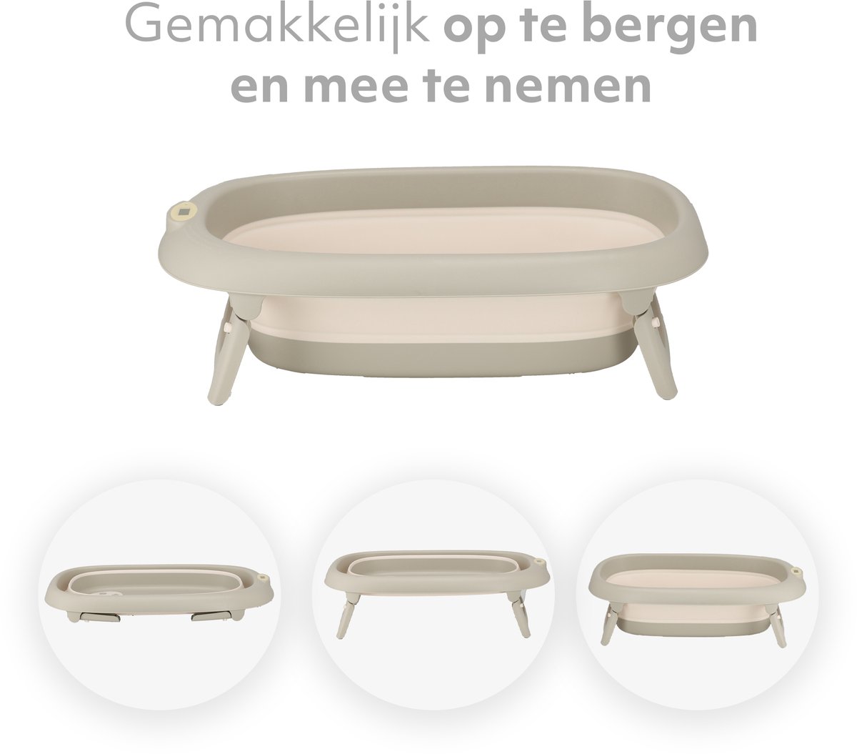 Mooiys Opvouwbaar Babybad met Thermometer - Babybadset met Standaard — cadeau in Wonen & Interieur - foto 3