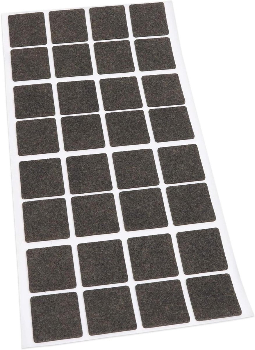 Viltglijders Meubels - Vloerbeschermers - Krassen Voorkomen - Sterk Zelfklevend - 25 x 25 mm - Bruin