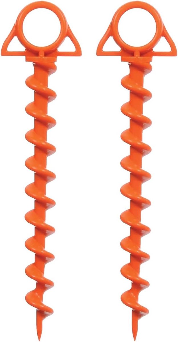 Grondankers Set - Tent Haringen - Vastzetten Buiten - Inclusief T-Grip - 12 1/4 Inch - Oranje