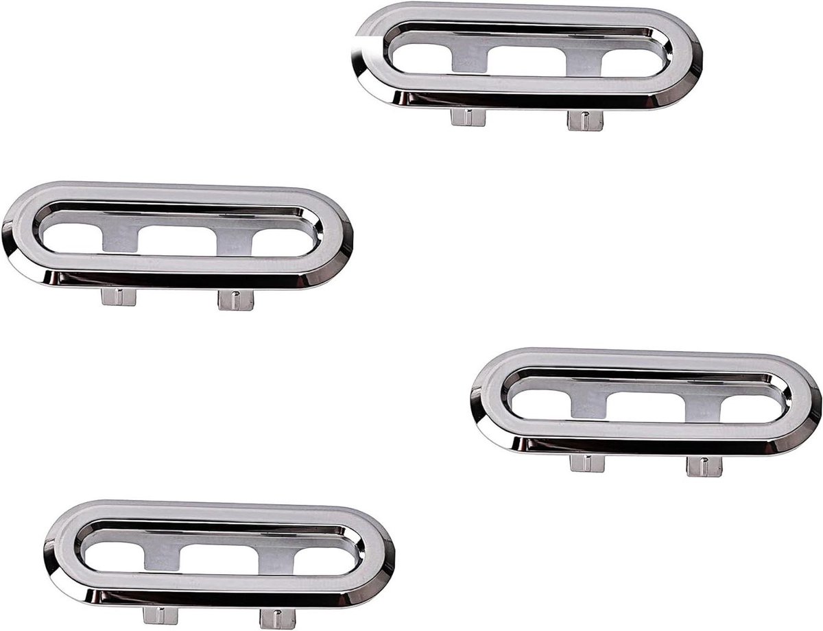 Wastafel Overloop Covers - Badkamer Accessoires - Gat Afdekken - Set van 4 - Chroom