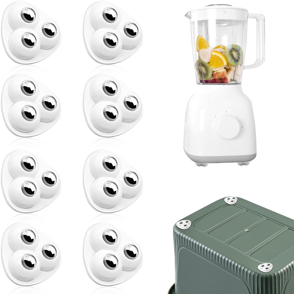 8 Stuk Wielen voor Kleine Apparaten - Stabiel en Stil