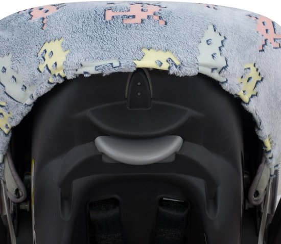 JYOKO KIDS Overtrek + voetenzak voor babykuip (Neon Invaders, Polar) van JYOKO KIDS — afbeelding 4
