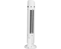 Witte torenventilator met afstandsbediening, veilig, eenvoudig schoon te maken, compact en stil, 38x10x10 cm
