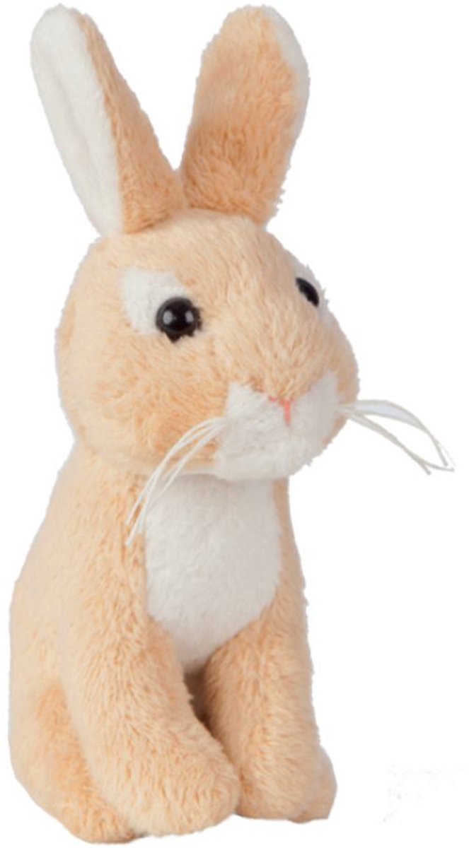 Living Nature knuffel konijn - Wild Rabbit pluche speelgoed 9 cm.