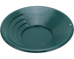 Goudpan - Goudwasbak - Goud Sorteren - 90° Ondiepe Groeven - 350 mm Diameter - Groen