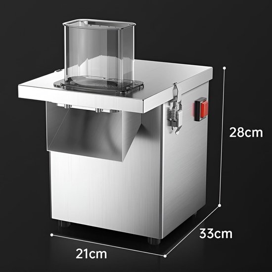 Elektrische Groentesnijder - Groentehakkersnijder - Snel Groenten Snijden - Krachtige 250W Motor - 23x36x28 cm - Zilver — afbeelding 5