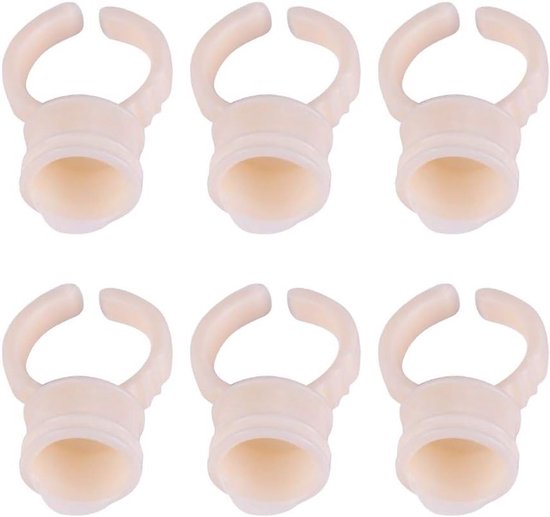 Set van 100 Wegwerp Silicone Ring Cups voor Semi-Permanente Tattoo Inkt en Microblading, Perfect voor Professionals en Beginners, Pigment Inkt Houder en Accessoire — afbeelding 4