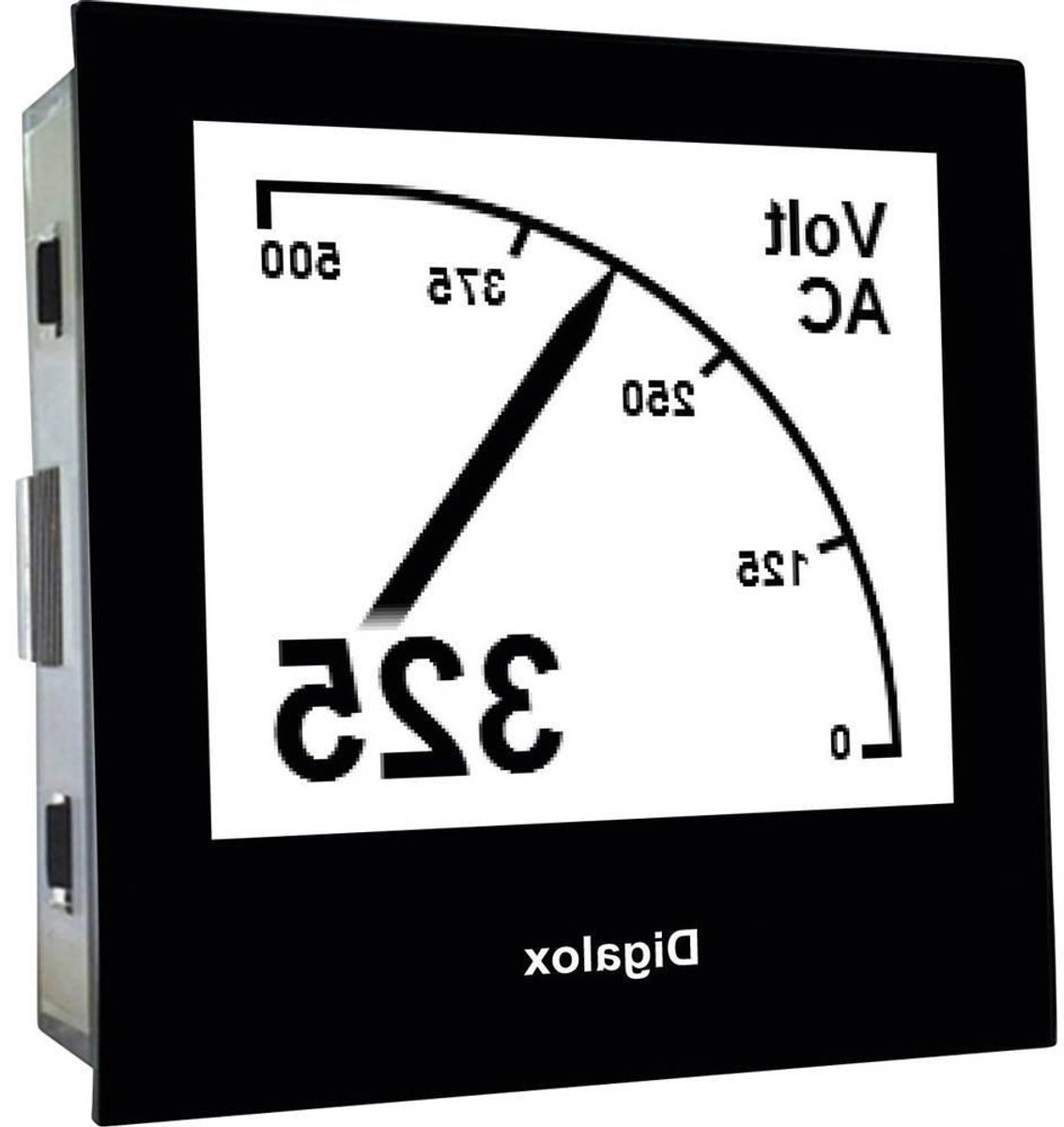 Digitale Inbouwmeter - Paneelmeter - Spanning Stroom Meten - Grafisch Display - 7.2 cm - Zwart