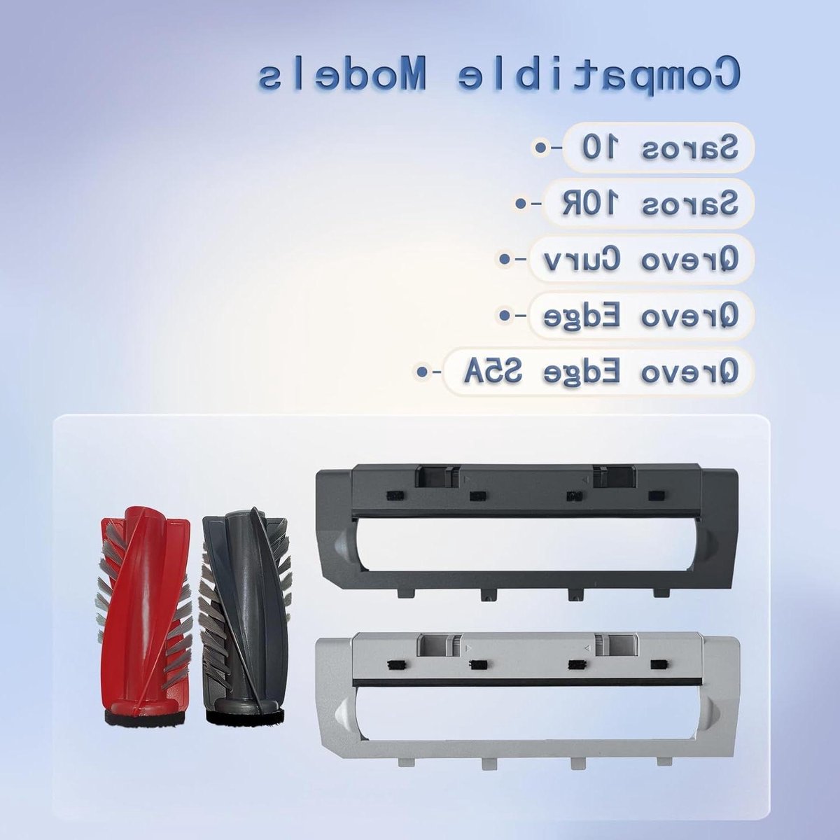 Hoofdborstelhoes - Reserveonderdeel - Robotstofzuiger Onderhoud - Directe Vervanging - 21 cm - Grijs