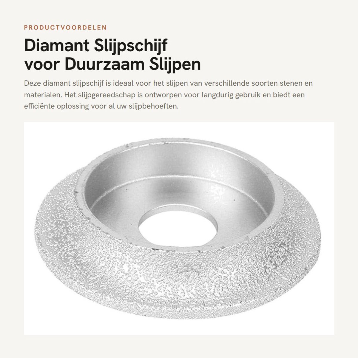 Dailygoods- Slijpschijf Diamant - Slijpgereedschap - Duurzaam - Slijtvast - Eenvoudige bediening - Voor metaal - Slijpwiel
