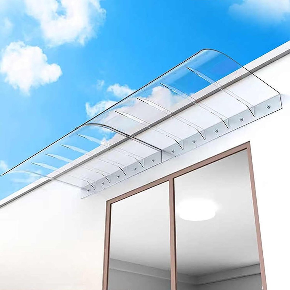 Transparante Balkonluifel - Regenhoes Buiten - Deuren Ramen Beschermen - Weerbestendig Polycarbonaat - 40x50 cm - Transparant