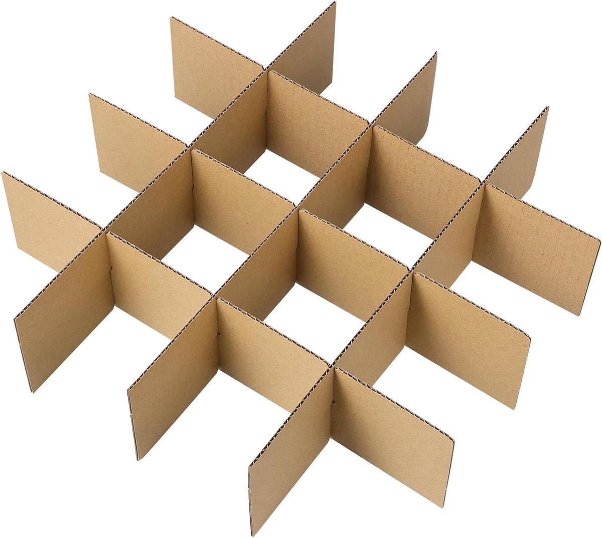 Dozenverdelers 6 Stuks - Verpakkingsset Karton - Veilig Transport - Ruimtebesparend Roosterontwerp - 335 cm Lengte - Beige