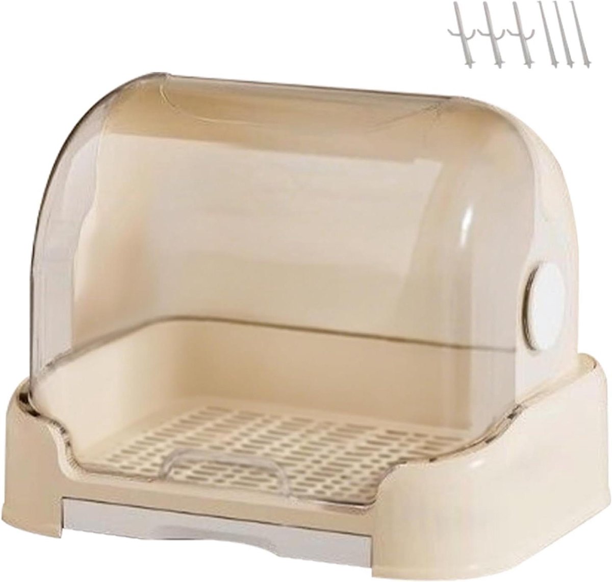 Babyfles Organizer - Flesvoeding Opberger - Babyvoeding Hygiënisch Houden - Met Afneembare Houder - 26 x 26.5 x 26 cm