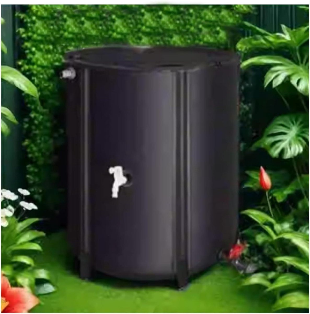 Opvouwbare Watertank - Regenton PVC - Water Opslag - Ruimtebesparend Ontwerp - Tot 1350L - Zwart