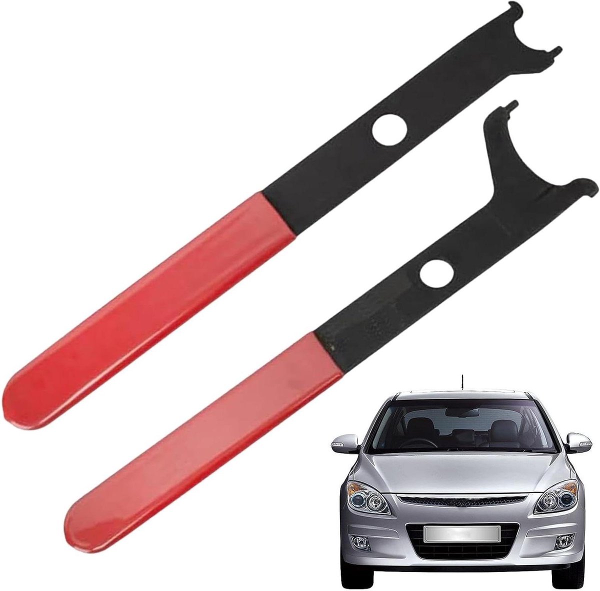 Afdichtingsverwijderaar Gereedschap - Krukasafdichting Trekker - Auto Reparatie - Robuust Koolstofstaal - 2 Stuks - Rood