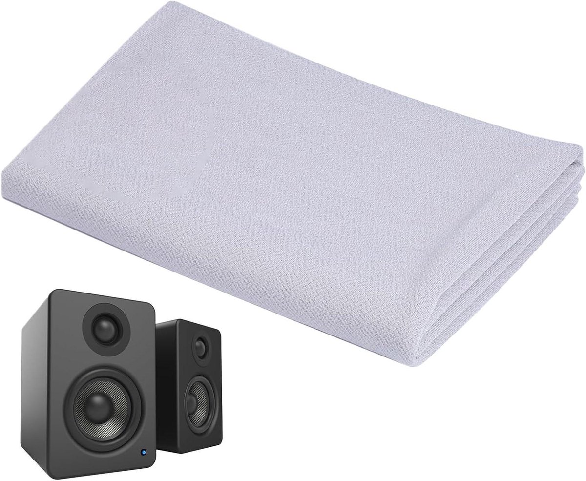 Luidsprekergrilldoek - Audio stofkap Speakerdoek - Bescherming audioapparatuur - Verbeterde akoestiek - 1.6 x 0.5 meter - Zwart