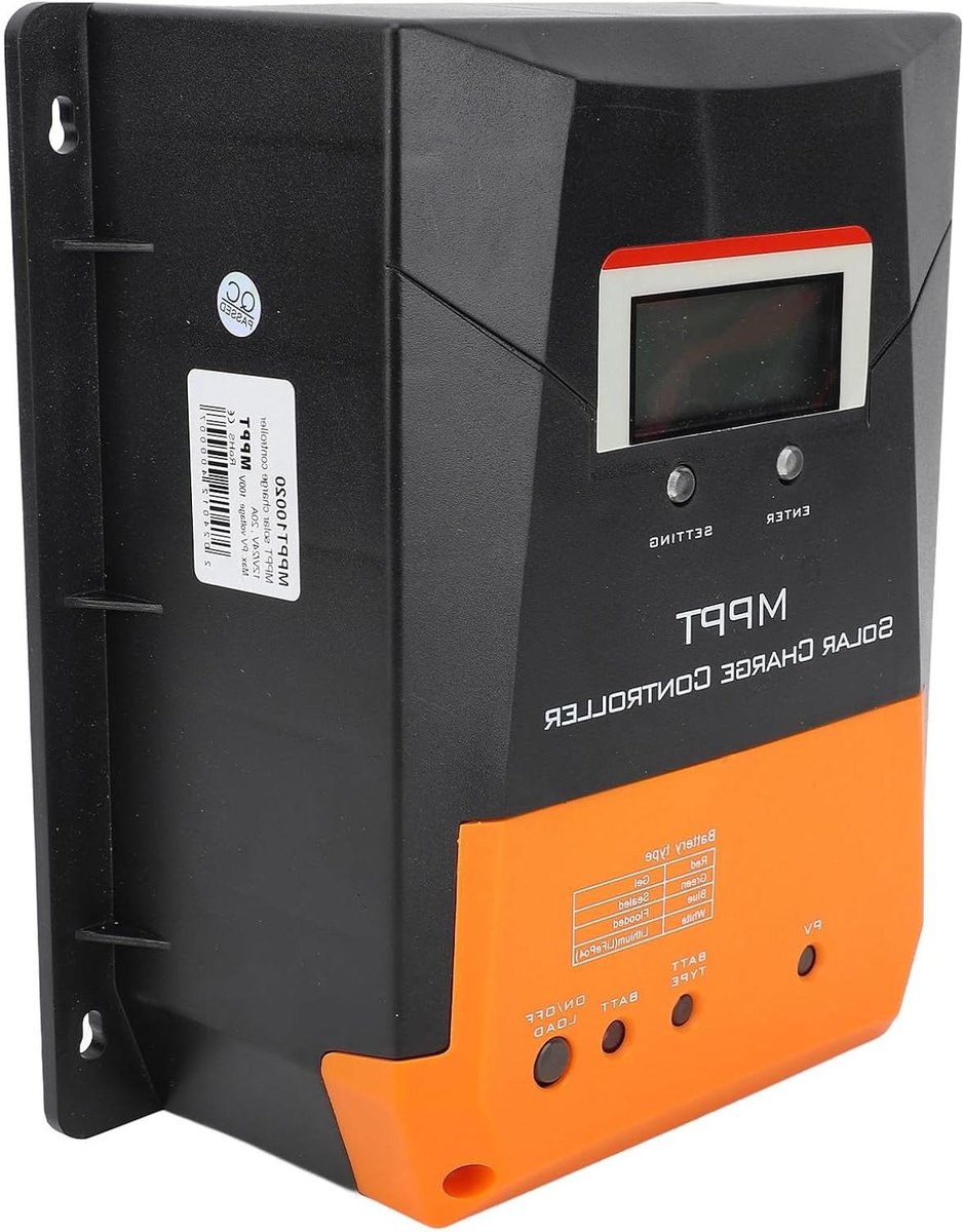 Zonnelaadregelaar - MPPT Regelaar - Energie Beheer - Geavanceerde MPPT Technologie - 20A 100V - Grijs