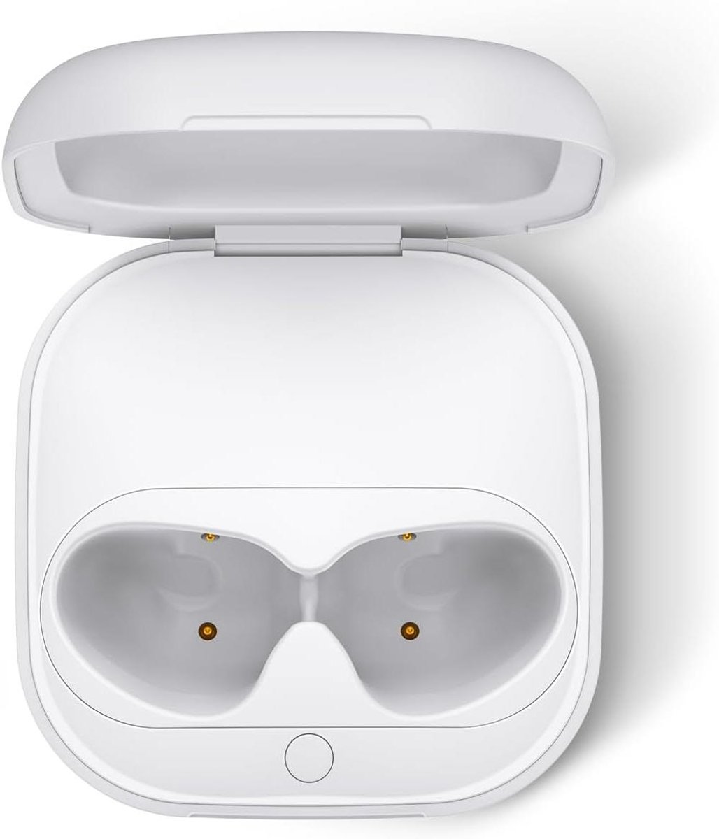 Charging Case Compatible for Beats-Fit-Pro, Portable Charger Case Replacement with Clutch Sync Button, 700mAh Built-in Battery (Not Included Earbuds), White