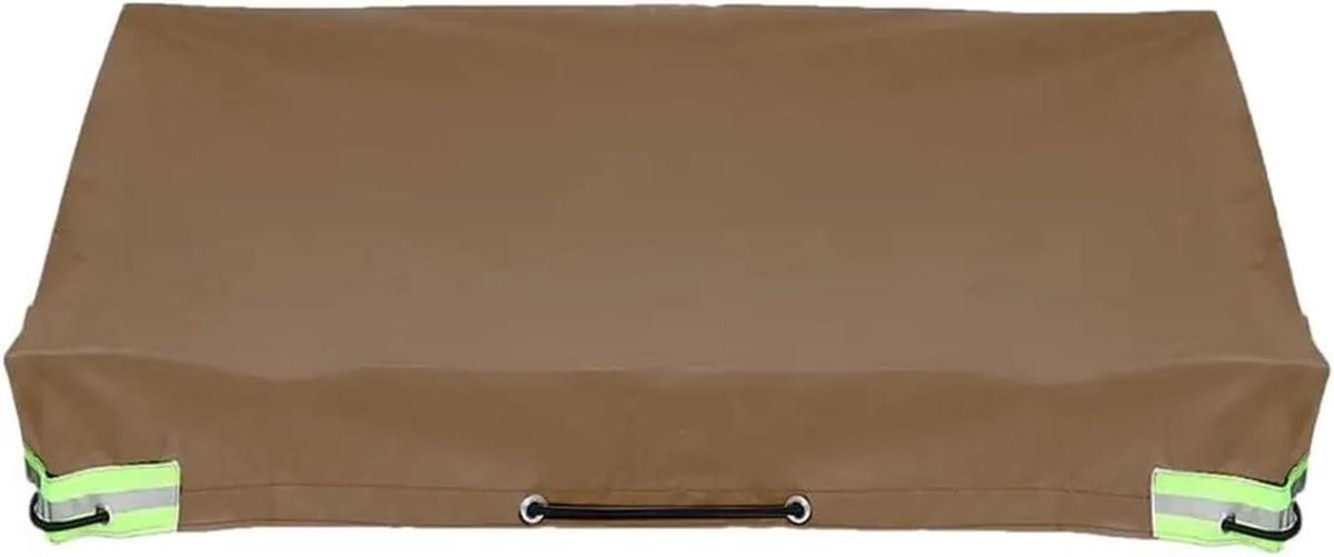 Aanhanger Afdekzeil - Campingzeil Trailerhoes - Lading Beschermen - UV- en Vorstbestendig - 207 x 114 cm - Bruin