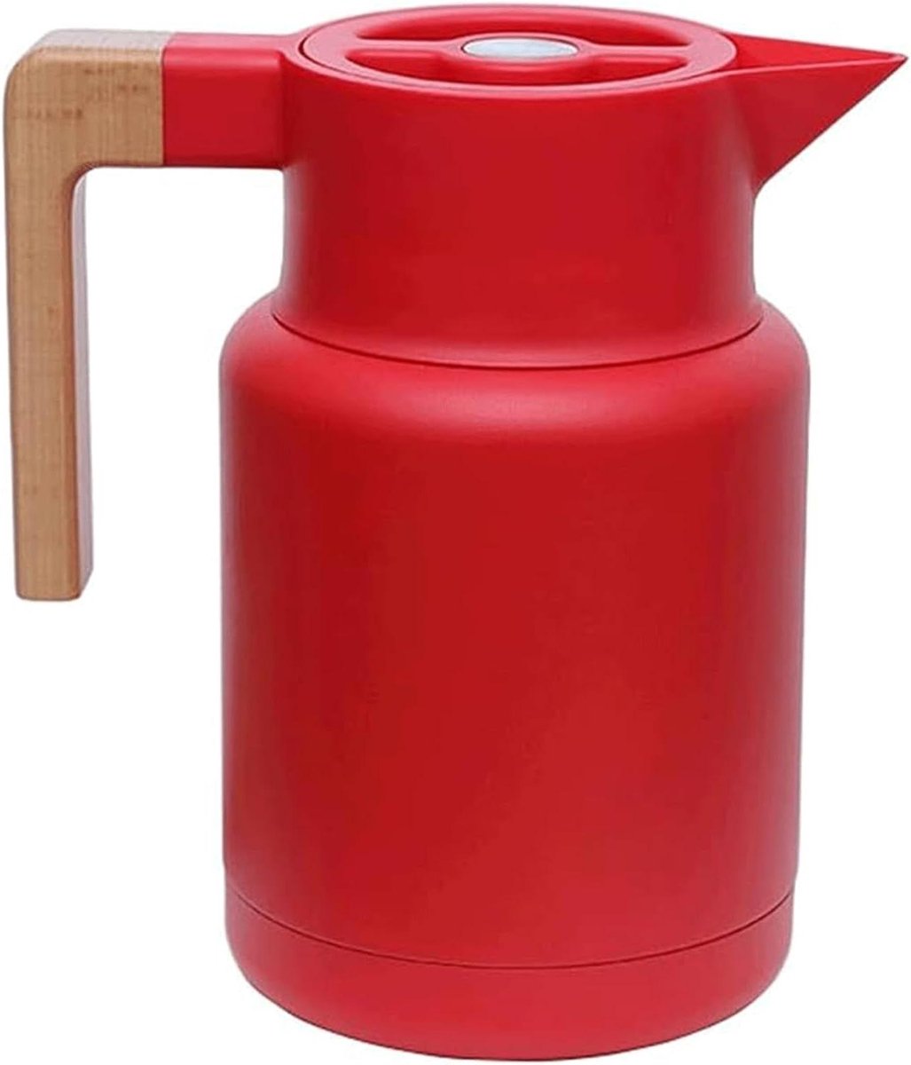 Thermoskaraf Koffie - Isolatiekan Dranken - Dranken Warm Houden - Dubbelwandig Staal - 1.3 Liter - Zilver
