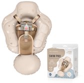 Sipo - Swim Pro - Baby Zwemband met Zitje - Opblaasbare Zwemtrainer Baby - Baby Float met Veiligheidsgordels - Zwemring voor Baby & Peuter 6-36 Maanden - 11-18 kg - 70 x 48 cm - Beige