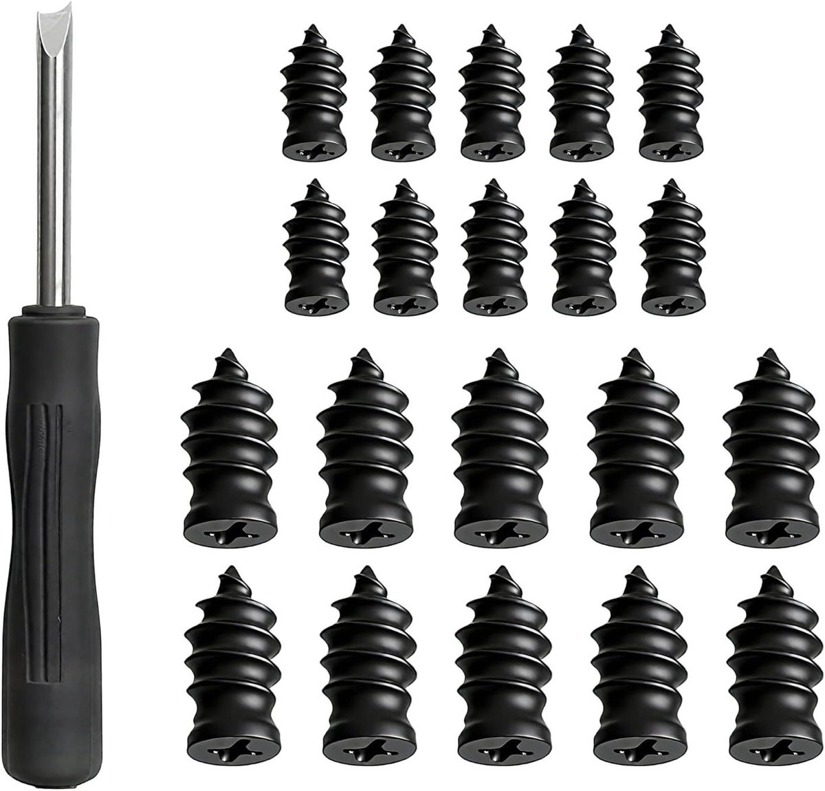 Band Reparatie Schroeven - Lek Reparatie Kit - Onderweg Repareren - Directe Plug Insertie - 9979 g - Zwart