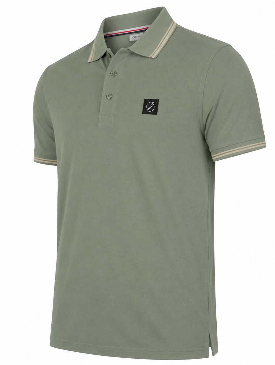 Solution - Heren Polo SS Flow - Groen - Maat M