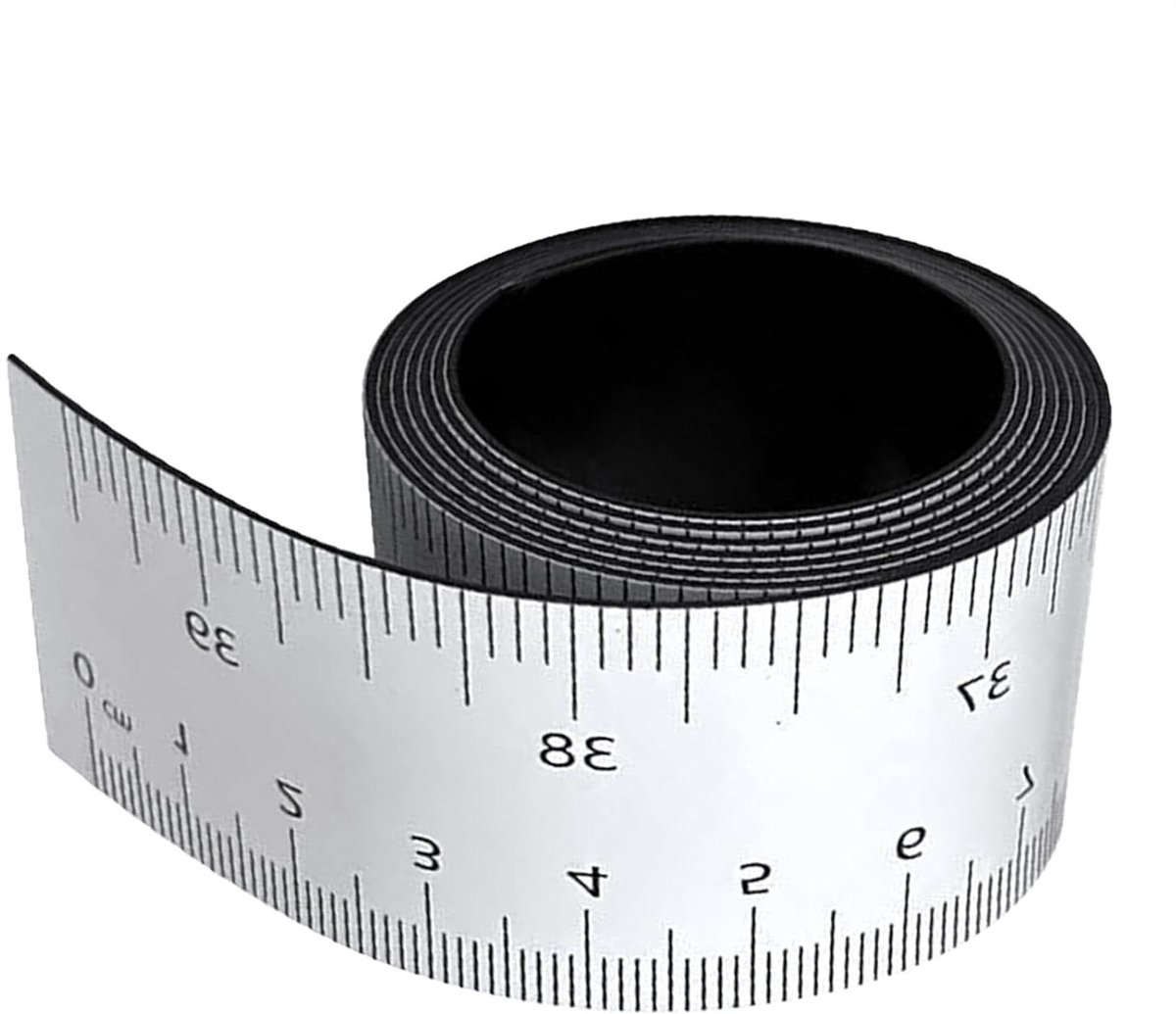 Magneetliniaal - Flexibel meetlint - Precisie meten - Dubbele schaalverdeling - 100 cm - Zwart