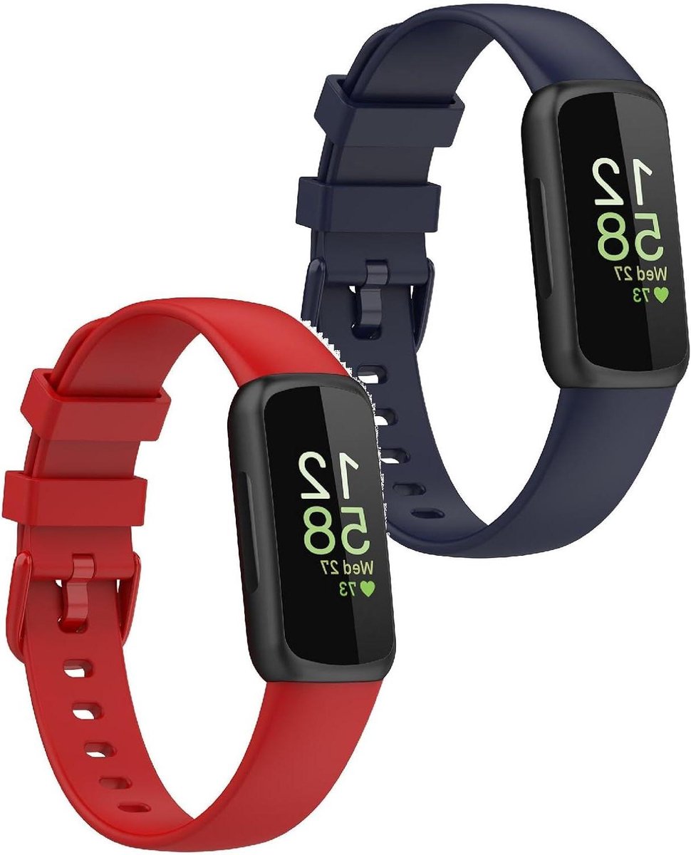 2 stuks armband, compatibel met Fitbit Inspire 3 armbanden, sport, waterdichte reservearmband, siliconen wisselarmband, horlogeband
